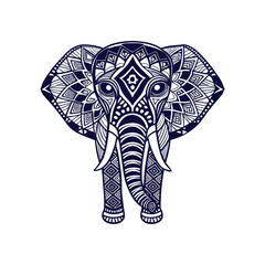Elephant mandala Clip art isolated vector illustration on a white background
