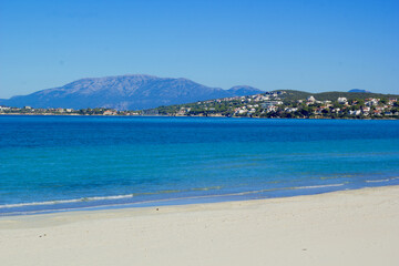 beautiful scene of beach with sky