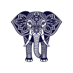 Elephant mandala Clip art isolated vector illustration on a white background