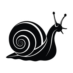 Snail Silhouette Vector Illustration