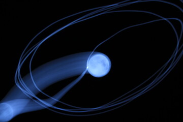 満月　月の軌跡