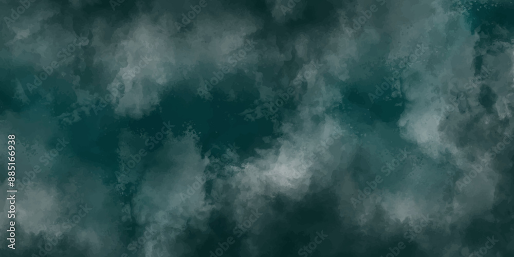 Poster abstract teal and dark cloudy background with atmospheric gradient texture. smooth blurred effect, p