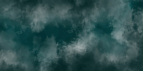 Abstract Teal and Dark Cloudy Background with Atmospheric Gradient Texture. Smooth Blurred Effect, Perfect for Modern and Creative Designs, Wallpapers, banner and Artistic Projects