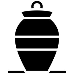 Cremation vector icon illustration of Funeral iconset.
