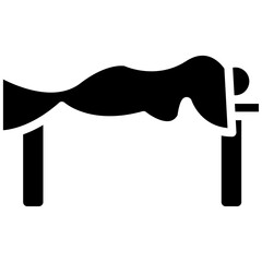 Corpse vector icon illustration of Funeral iconset.