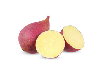 Sweet potato isolated on white background.