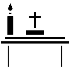 Altar vector icon illustration of Funeral iconset.