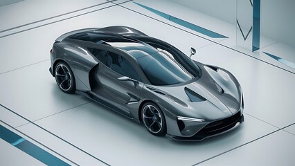 Fototapeta premium 3d car isometric style background