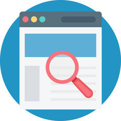 Web Search vector  Icon with isolated background in Rounded style

