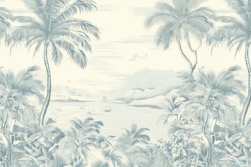 Obraz premium Beach outdoors nature sketch.