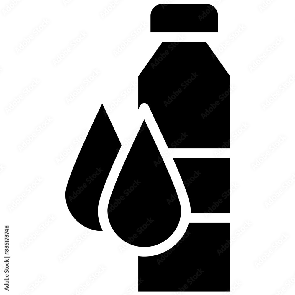 Wall mural Water Bottle vector icon illustration of Pilates iconset.