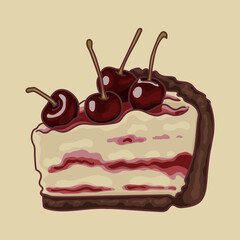 Creamy cheesecake with juicy berries