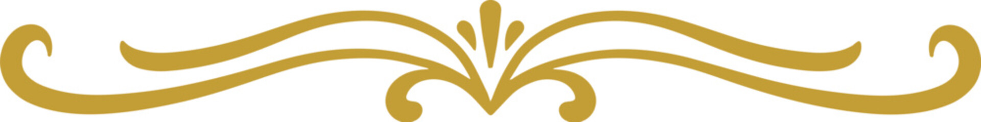 Retro classic elegant golden divider decoration