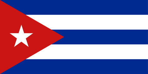 Cuba flag original color and proportions