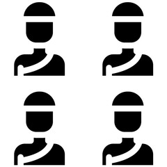 Group vector icon illustration of Hajj Pilgrimage iconset.