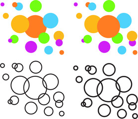 Vector hand drawn circle line sketch frames set. Vector circular scribble doodle round circles for message note sign design element. Pen or pencil graffiti bubble or ball sketch illustration. Pro Vect