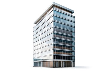 Fototapeta premium City building architecture white background headquarters.