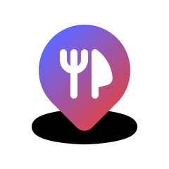 Obraz premium Editable restaurant location vector icon. Part of a big icon set family. Perfect for web and app interfaces, presentations, infographics, etc