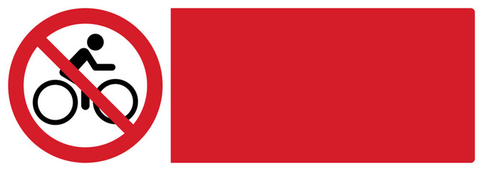 ISO prohibition safety signs_no bike riding your custom message here landscape size 1/2 a4,a3,a2,a1	