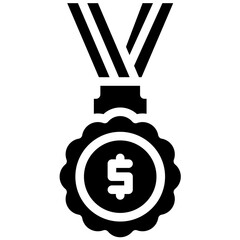 Tarnished Medal vector icon illustration of Corruption iconset.