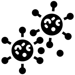 Obraz premium Virus Cell vector icon illustration of Infectious Diseases iconset.