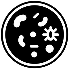 Pathogen Microscope vector icon illustration of Infectious Diseases iconset.