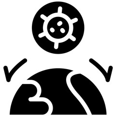 Contagious Globe vector icon illustration of Infectious Diseases iconset.
