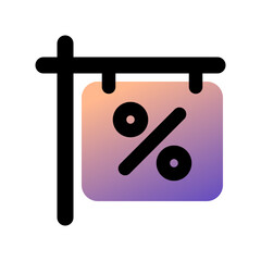 Editable discount sign vector icon. Property, real estate, construction, mortgage, interiors. Part of a big icon set family. Perfect for web and app interfaces, presentations, infographics, etc