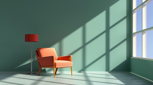 Architectural perspective of a modern university library with uncomplicated design and colorful study spaces, supporting academic excellence. Illustration, Image, , Minimalism,