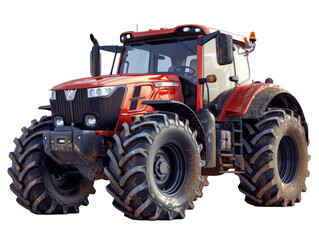 Obraz premium modern tractor isolated on a white background