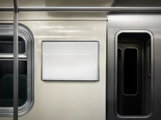 An image of a Billboard isolated on a Subway background
