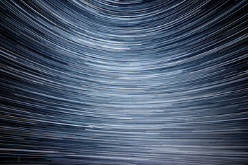 Star tracks of Milky Way galaxy. Movement of stars in the night sky. Night starry sky and Milky Way galaxy.