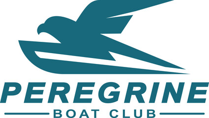 Fototapeta premium peregrine boat club logo illustration