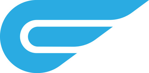 wings logo blue vector illustration