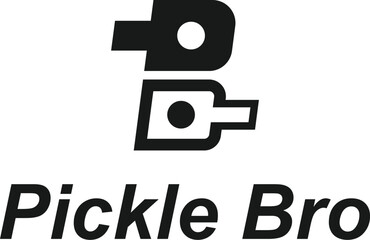 pickleball bro sport logo vector