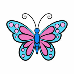 Butterfly vector art illustration