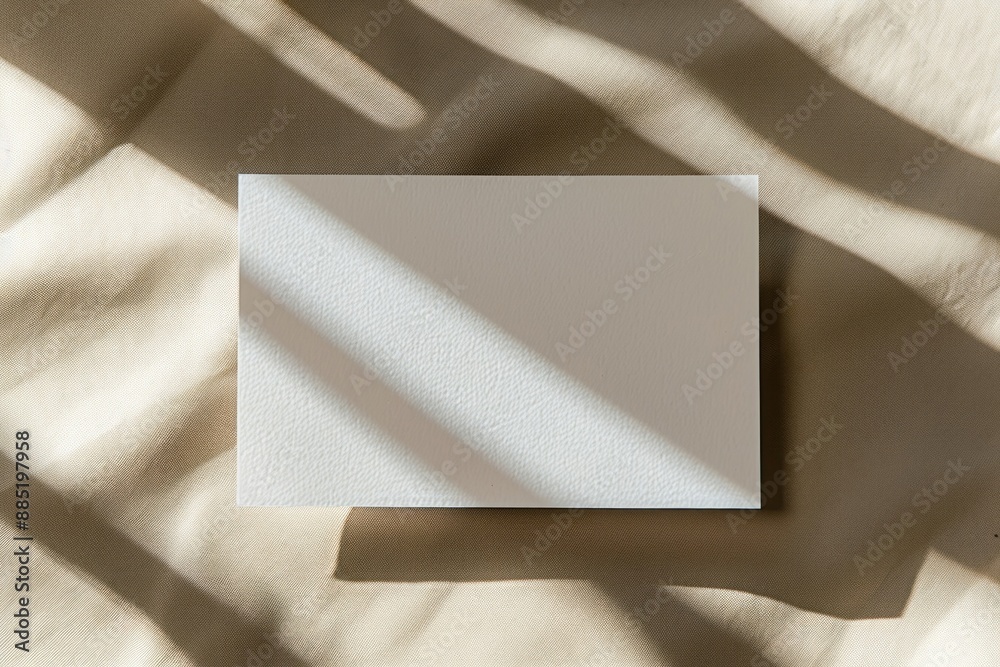 Wall mural Business card mockup paper text canvas.