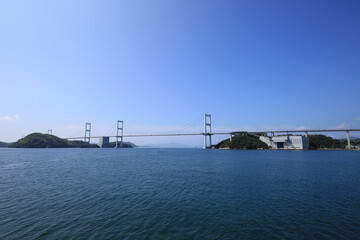Obraz premium 愛媛県今治市 来島海峡大橋 第一大橋