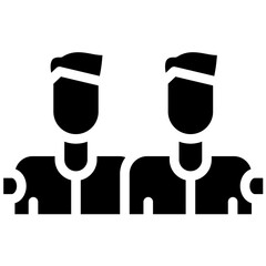 Two Friends vector icon illustration of Friendship iconset.