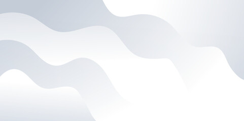 Abstract white and gray gradient wave texture layered background with blank space design dynamic wave shapes banner background design banner, pattern, wallpaper, template, Vector illustration.