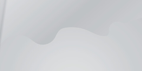 Abstract white and gray gradient wave texture layered background with blank space design dynamic wave shapes banner background design banner, pattern, wallpaper, template, Vector illustration.