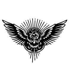 Fototapeta premium simple black tattoo design