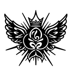 black flower tattoo design