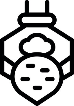 recommend clip art: Line icon of a jar filled with honey with a honeycomb in the background, representing the honey production process