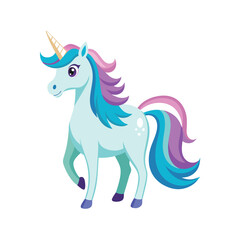 Unicorn  Color Vector Illustration