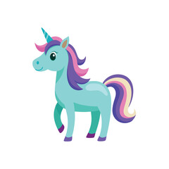 Unicorn  Color Vector Illustration