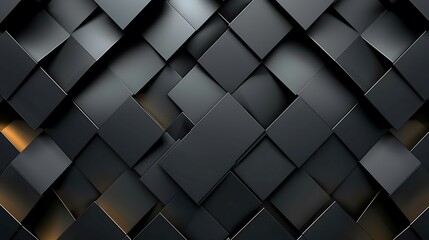 Fototapeta premium Dark 3d geometric texture illustration. Bright grid pattern