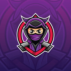 gamers ninja mascot online sport logo 