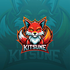 mascot gaming logo for kitsune