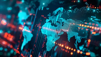 Obraz premium Understand the role of global financial markets and capital flows in economic trends, influencing investment strategies, currency exchange rates, and asset valuations.